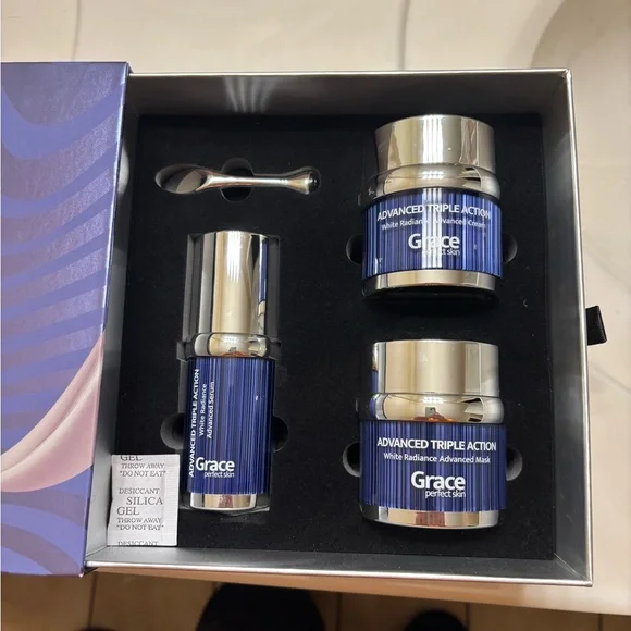 NEW GRACIE Advanced Triple Action Skincare Set INCLUDES Serum, Cream & Mask - Picture 1 of 12